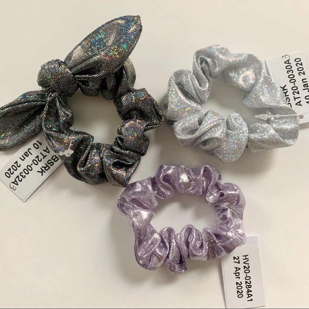 Metallic Scrunchie Set of 3
